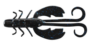 Berkley Crazy Legs 4" Chigger Craw 8pk - Black Blue Fleck