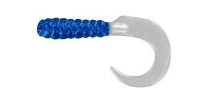 Big Bite Baits 3" Curl Tail Grub 10pk - Blue Glit Pearl