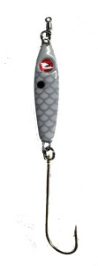 Bink's Minnow Spoon (Single Hook) 1/8oz - White Scale