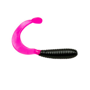 Bobby Garland 2" Hyper Grub 18pk - Black/Hot Pink