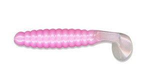 Charlie Brewers 1.5" Crappie/Panfish Slider Grubs 18/pk - Pink Pearl Tail