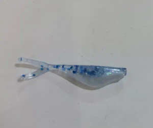 Crappie Slammers 15ct Mini Split Shad - Toothpaste Pearl