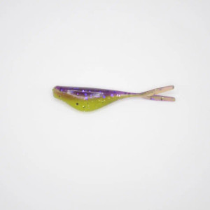 Crappie Slammers 12ct Split Shad - Purple Chartreuse Shad