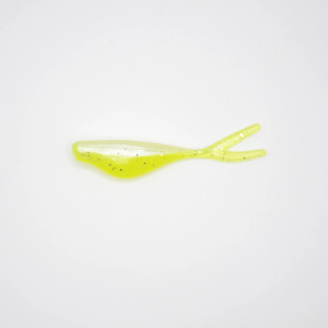 Crappie Slammers 12ct Split Shad - White Pearl Chartreuse Sparkle