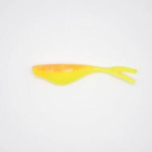 Crappie Slammers 12ct Split Shad - Orange Glow Chartreuse