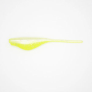 Crappie Slammers 12ct Straight Shad - White Pearl Chartreuse Sparkle