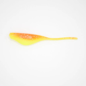 Crappie Slammers 12ct Straight Shad - Orange Glow Chartreuse