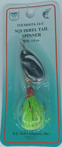 Import Squirrel Tail Spinner 1/4oz - Chartreuse