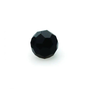 Eagle Claw 8mm Faceted Glass Beads - Black