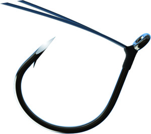 Eagle Claw - Trokar Weedless Wacky Worm Platinum Black sz2/0 6pk