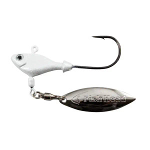Fish Head Underspin Jig 3/8oz - Pearl White
