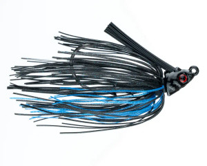 Freedom FT Swim Jig 3/8oz - 5/0 VMC Vertical Eye - Black Blue