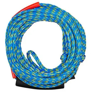 Full Throttle - Absolute Outdoor 2 Rider Tube Tow Rope, Blue/Yellow - 60'