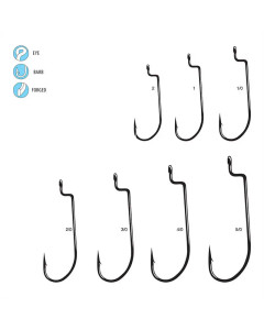 Gamakatsu Offset Worm sz4/0 5pk