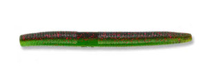 Yamamoto 4" Senko 10/pkg - Green Pumpkin Red Flake