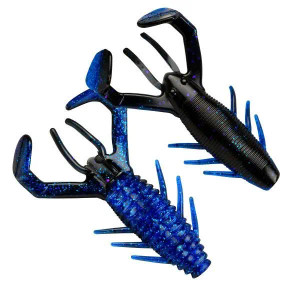 Gene Larew 4.25" Rattlin' CRAWler 6pk - Blackberry / Sapphire (Lam)