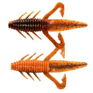 Gene Larew 4.25" Biffle Bug 8pk - Brown Copper/Orange Copper