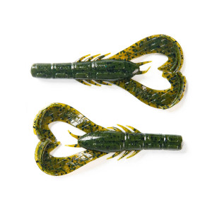 Googan Baits 4" Krackin' Craw 7pk - Green Pumpkin