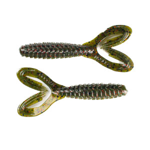 Googan Baits 3.5" Double Tail Love Grub 7pk- Watermelon Red