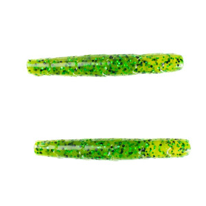 Googan Baits 2.75" Rattlin' Ned 8pk -Chartreuse Pepper w/ Green Fleck