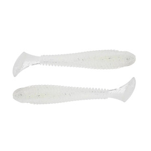 Googan Baits Saucy Swimmer 3.3" 8pk - White Pearl Shad