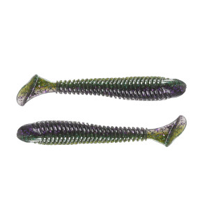 Googan Baits Saucy Swimmer 3.8" 7pk - White Pearl Shad