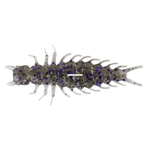 Great Lakes Finesse - GLF Juicy Hellgrammite 2 1/2 in 7pk - Smoke Clear Purple Flake