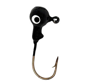 Head Hunter - 1/4oz Painted Round Head Jig 10pk - Black