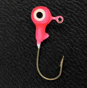 Head Hunter - 1/4oz Painted Round Head Jig 100pk - Hot Pink