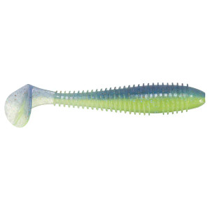 Keitech 2.8" Fat Swing Impact Swimbait 8pk - Electric Blue & Chartreuse