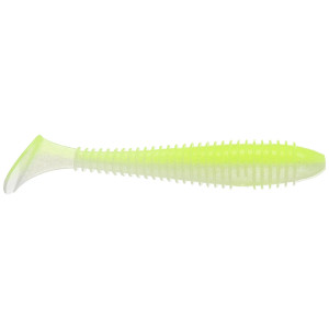 Keitech 2.8" Fat Swing Impact Swimbait 8pk- Chartreuse Back Pearl