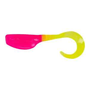 Leland's Lures Slab Curly 12pk - Pink/Chart