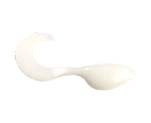 Mr. Crappie ShadPole Curl Tail 15pk - White