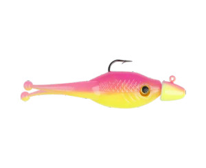 Mr. Crappie Scizzor Shad Head 1/8oz - Hot Chicke