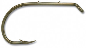 Mustad Beak, Special Long Shank W/ 2 Slices, Forged, Down Eye 2/0 8pk - Bronze