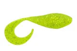 Curly Shad Assassin - Chartreuse Silver Glitter