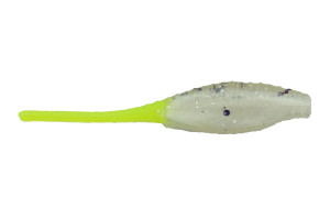 Panfish Assassin - 2" Pro Tiny Assassin - S&P Silver Phantom Chartreuse Tail