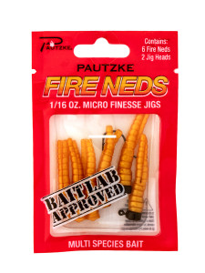 Pautzke 8ct Fire Ned 1/16 - Mealworm