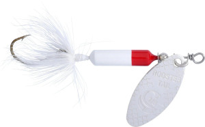 Rooster Tail 1/24oz Single Hook - White Red Top