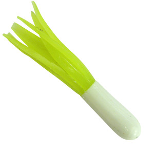 Southern Pro - 1.5" Glow Crappie Tube 50pk White/Chartreuse