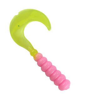 Southern Pro - 2" Hot Grub 50pk - Bubble Gum Chartreuse