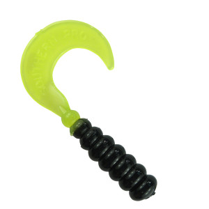 Southern Pro - 2" Hot Grub 50pk - Black/Chartreuse