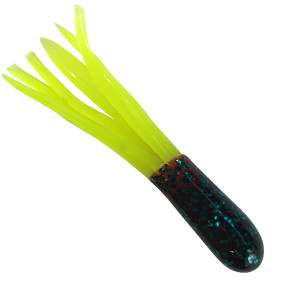 Pro Series 1.5" Crappie Tube Junebug/Chartreuse 50/pkg