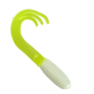Southern Pro - 2" Triple Tip Grub 50pk - White / Chartreuse