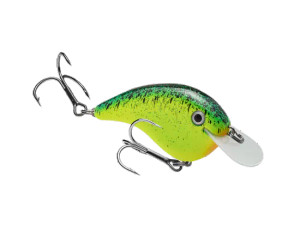 Strike King The Chick Magnet Flatsided Crankbait - Chartreuse w/ Blue/Black Splatterback