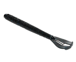Strike King 6" Rage Twin Tail Menace Worm - Black Blue