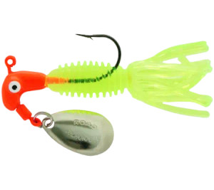 Team Crappie - Blakemore Crappie Tamer 1/8oz 12/card - FL. Red - Chartreuse Glitter