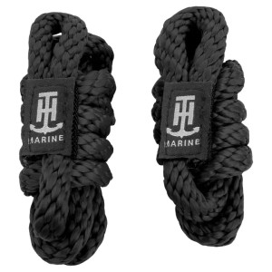 TH Marine - Boater Essentials Fender Line 3/8" x 60" (5 feet) SOLID BRAIDED ROPE -BLACK (PAIR) - MFP - 100% Black