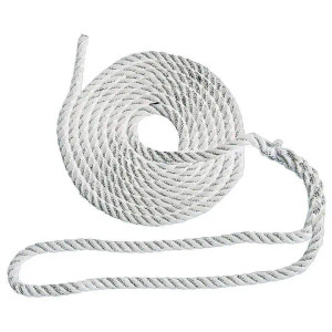 TH Marine - Boater Essentials Dock Line 1/2" X 15' 3-Strand Nylon White