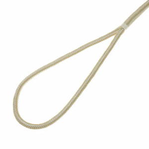 TH Marine - Boater Essentials Dock line Gold 1/2" x 15' Hand Spliced Double Braid, Gold/White, w/12" whipped eye splice w/white whipping